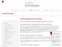 implantologie-braunschweig.com Webseite Vorschau
