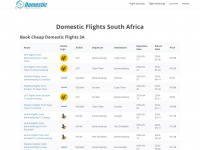 domesticflights-southafrica.co.za Webseite Vorschau