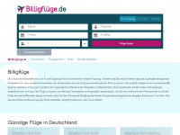 billigflüge.de Webseite Vorschau