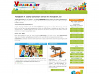 vokabeln.net Webseite Vorschau