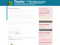 theater-in-der-badewanne.de Webseite Vorschau