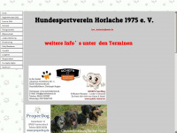 hundesportverein-horlache.de Webseite Vorschau