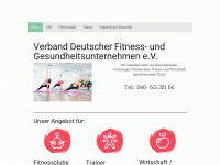 vdf-fitnessverband.de Webseite Vorschau