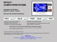 intact-computersysteme.de Webseite Vorschau