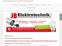jbelektrotechnik.de Webseite Vorschau