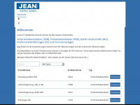 jean-products.de Webseite Vorschau