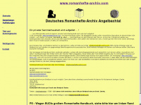 romanhefte-archiv.com Webseite Vorschau