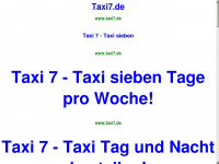 taxi7.de Webseite Vorschau