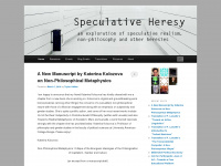 speculativeheresy.wordpress.com Webseite Vorschau