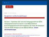 nora-verlag.de Webseite Vorschau