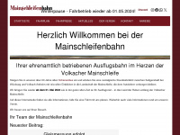 mainschleifenbahn.de Webseite Vorschau