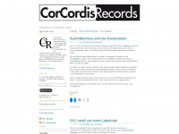 corcordisrecords.wordpress.com Webseite Vorschau