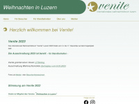 venite.ch Webseite Vorschau