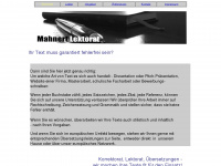 mahnert-lektorat.de Webseite Vorschau