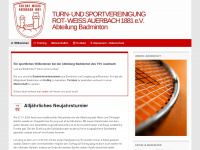 tsv-auerbach-badminton.de Webseite Vorschau