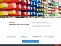 kuenze-textildruck.de Webseite Vorschau