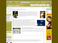 musikregister.de Webseite Vorschau