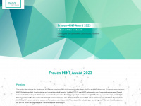 frauen-mint-award.de Webseite Vorschau