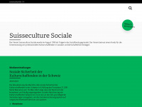 suisseculturesociale.ch Webseite Vorschau