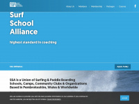 surf-school-alliance.org Webseite Vorschau