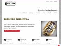 gemfactory.ch Webseite Vorschau