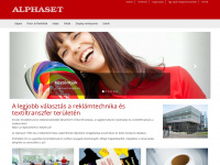 alphaset.hu Webseite Vorschau