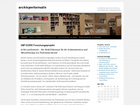 archivperformativ.wordpress.com Webseite Vorschau