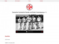 kyokushin-karate.de Webseite Vorschau
