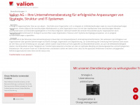valion.ch Webseite Vorschau