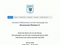 kirwaverein-pfreimd.de Webseite Vorschau