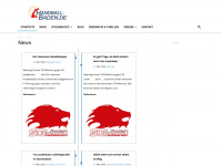 handball-baden.de Webseite Vorschau