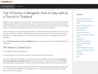 bangkokscams.com Webseite Vorschau