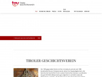 tirolergeschichtsverein.org Webseite Vorschau