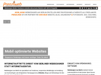 prenzlweb.de Webseite Vorschau
