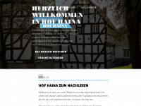 hof-haina.de Webseite Vorschau