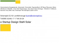 solarrapid.eu Webseite Vorschau