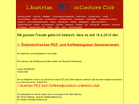 pez-collectors.com Webseite Vorschau