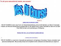 yes-of-course.net Webseite Vorschau