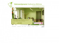 zahnaerztin-boehme.de Webseite Vorschau