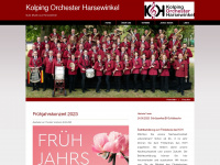 kolpingorchester.de Webseite Vorschau