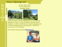 alpengruss.net Webseite Vorschau