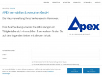 apex-immobilien.net Webseite Vorschau