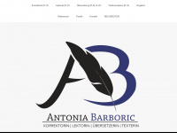 antoniabarboric.info Webseite Vorschau