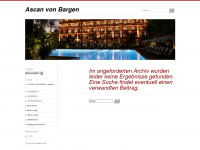 ascanvonbargen.wordpress.com Webseite Vorschau