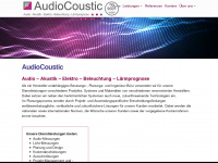 audiocoustic.com Webseite Vorschau