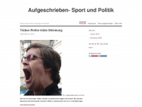 aufgeschriebensportundpolitik.wordpress.com Webseite Vorschau