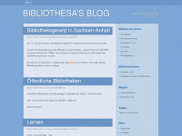 bibliothesa.wordpress.com Webseite Vorschau