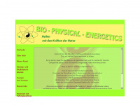 bio-physical-energetics.com Webseite Vorschau