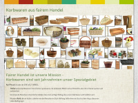 fairtrade-korbwaren.at Webseite Vorschau