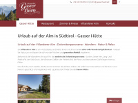 gasserhuette.it Webseite Vorschau
